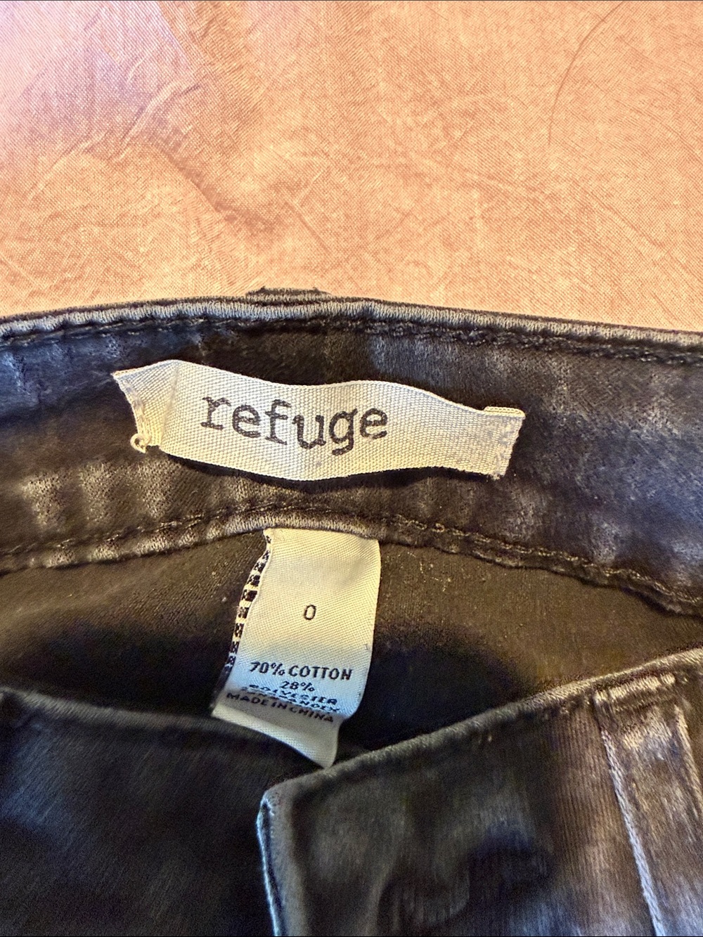 refuge Black Skinny Jeans with Classic Back Pocket - Picture 2 of 4